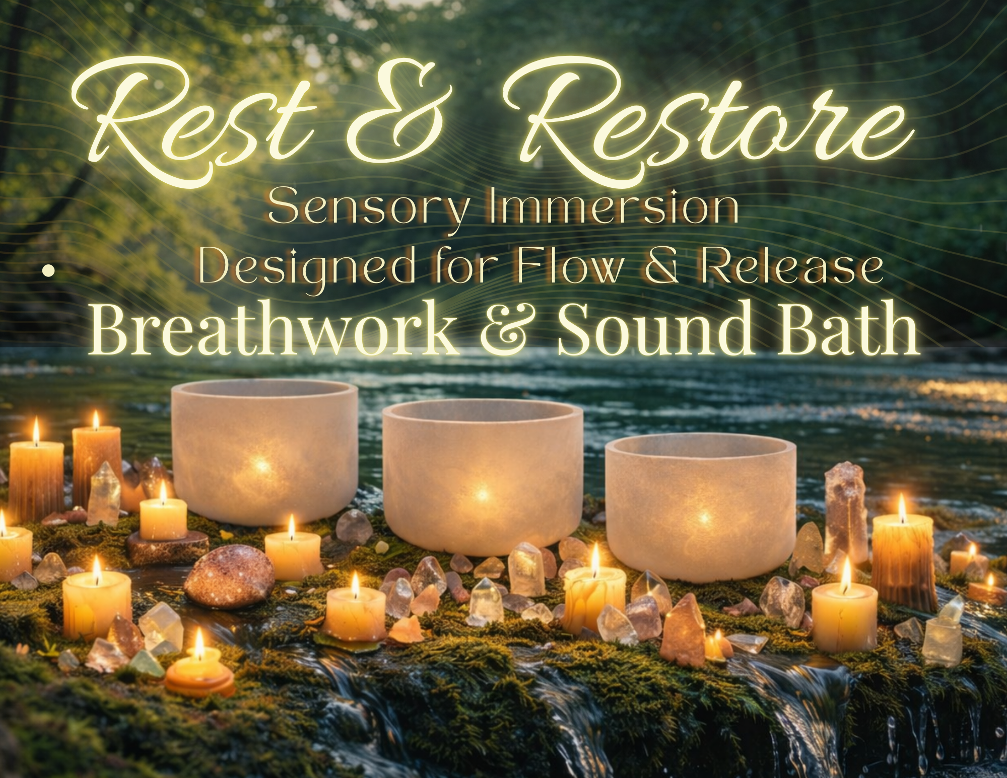 sound bath with crystal bowls