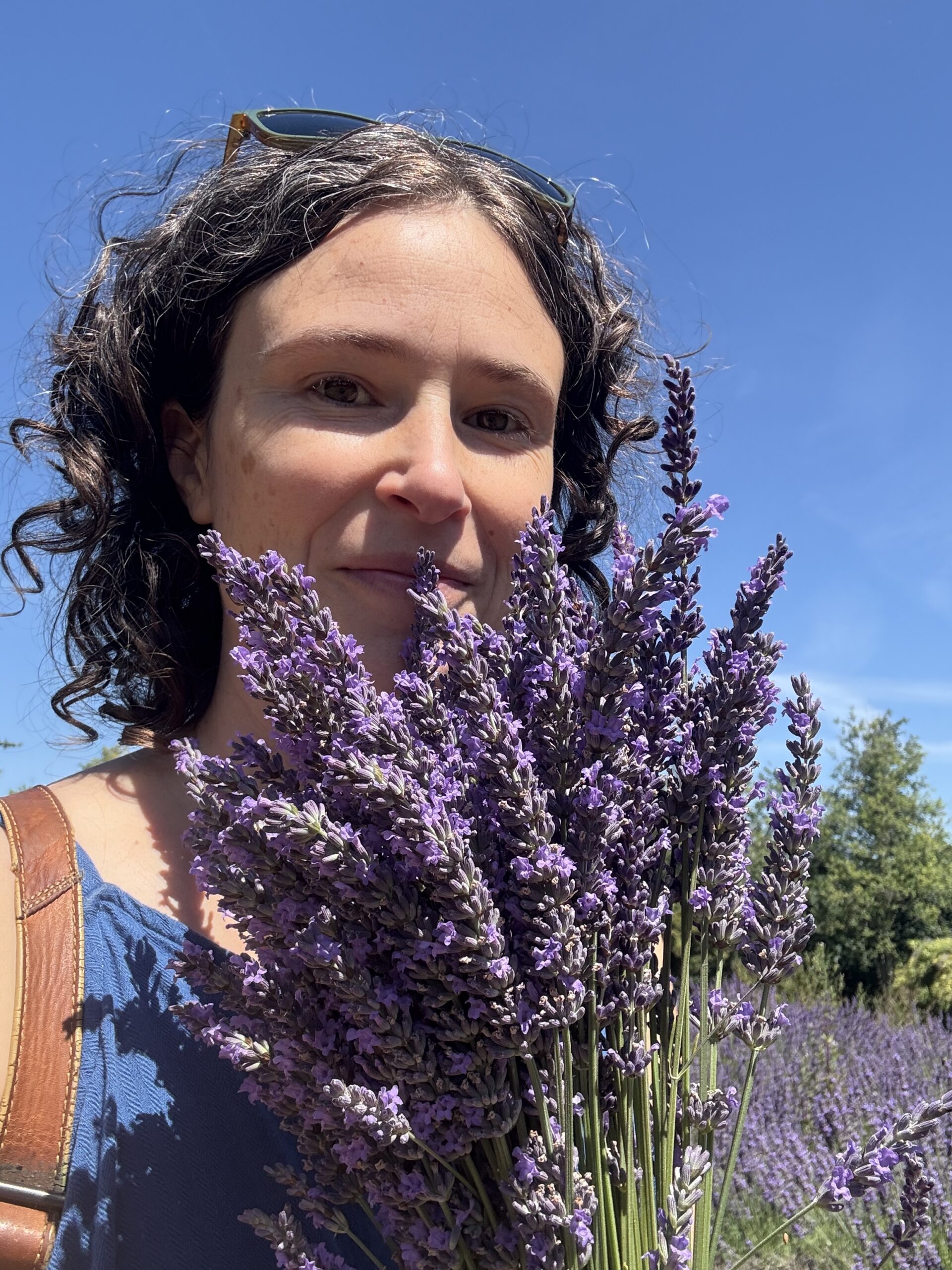 Amy with Lavender sound bath with crystal bowls